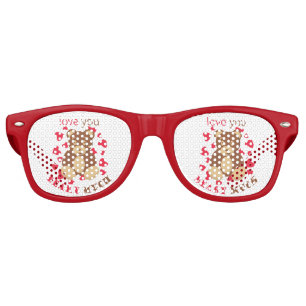 Love you beary much for Valentine's Day Retro Sunglasses