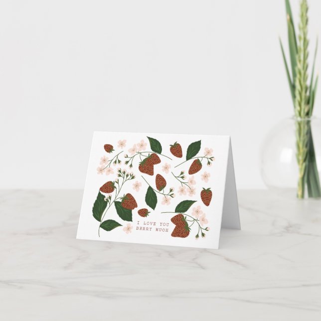 Love You Berry Much Valentine Card (Front)