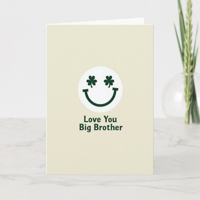 Love You Big Brother Green Card (Front)