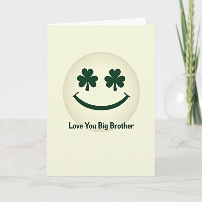 Love You Big Brother Smiling Card (Front)