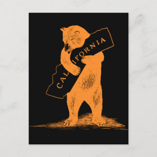 Love You California--Orange and Black Postcard