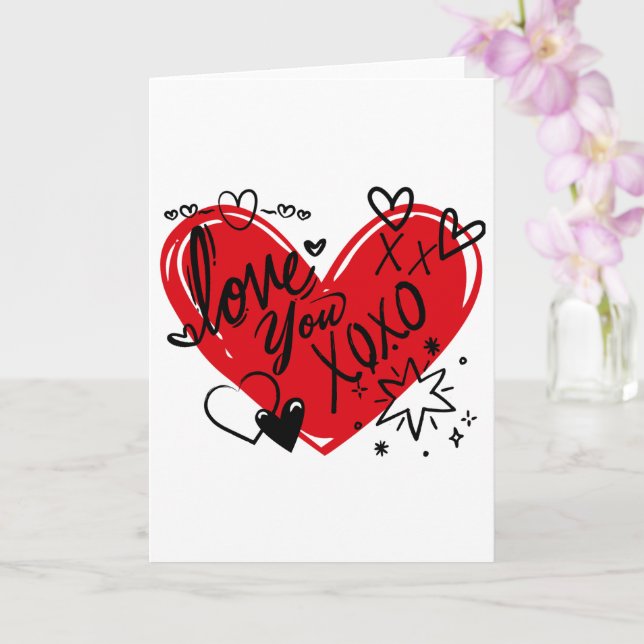 Love you card (Orchid)