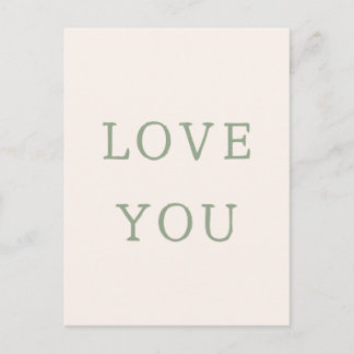 Love You Card. Postcard