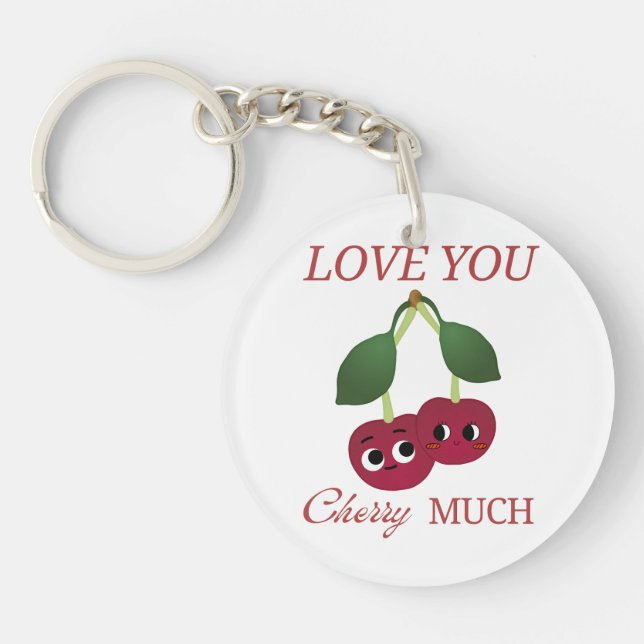 LOVE YOU CHERRY MUCH KEY RING (Front)