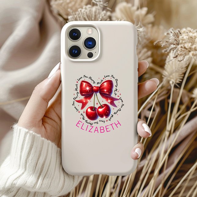 Love You Cherry Much Valentine Personalised Case-Mate iPhone Case (Creator Uploaded)