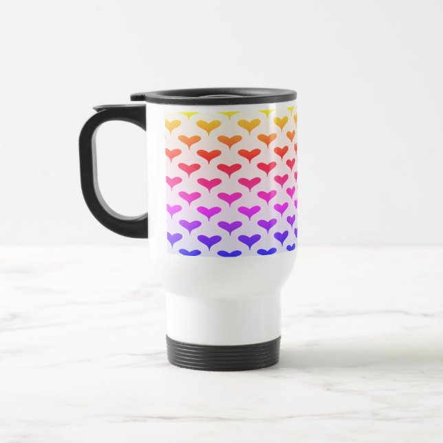 Love You Colourful Travel Mug (Left)