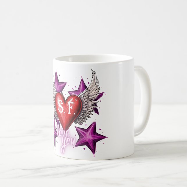 Love you custom coffee mug (Front Right)