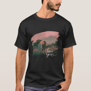 Love You Custom Photo For valentine's Day Couple T-Shirt