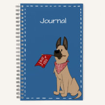 Love You Cute Dog Custom Spiral Notebook