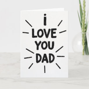 Love You Dad Brushstroke Art Card