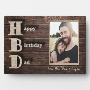 Love You Dad   Custom Photo   Happy Birthday Dad Plaque