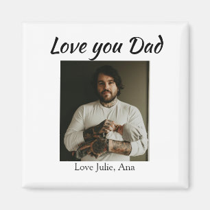 love you dad fathers day add photo name simple magnet