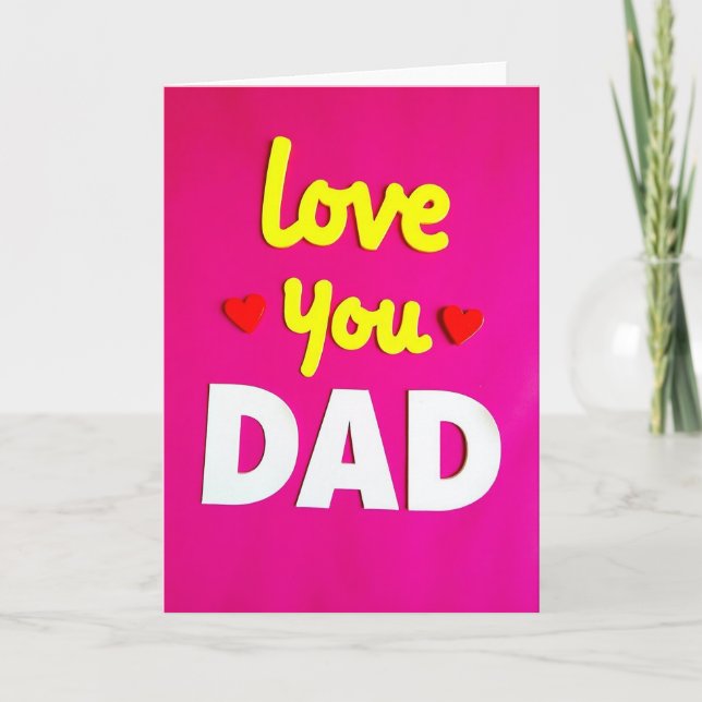 Love You Dad Fathers Day Card (Front)