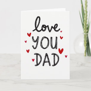 Love You Dad Handmade Feel Card