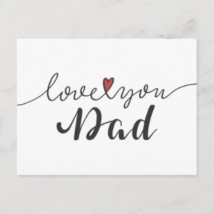 Love You Dad Happy Father's Day   Postcard