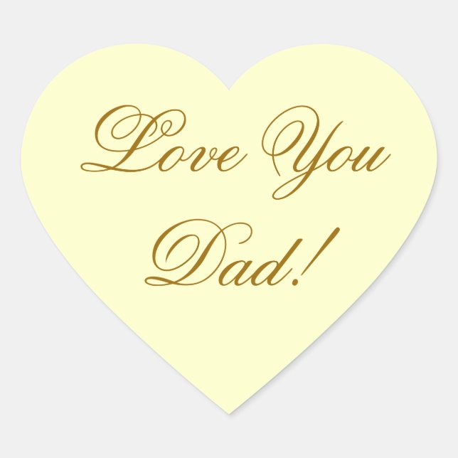 LOVE YOU DAD HEART STICKER (Front)