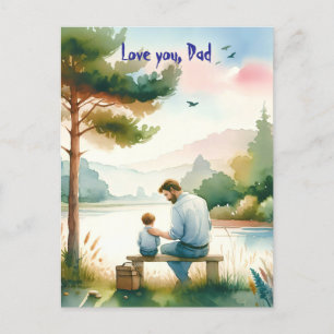 Love you, Dad Holiday Postcard