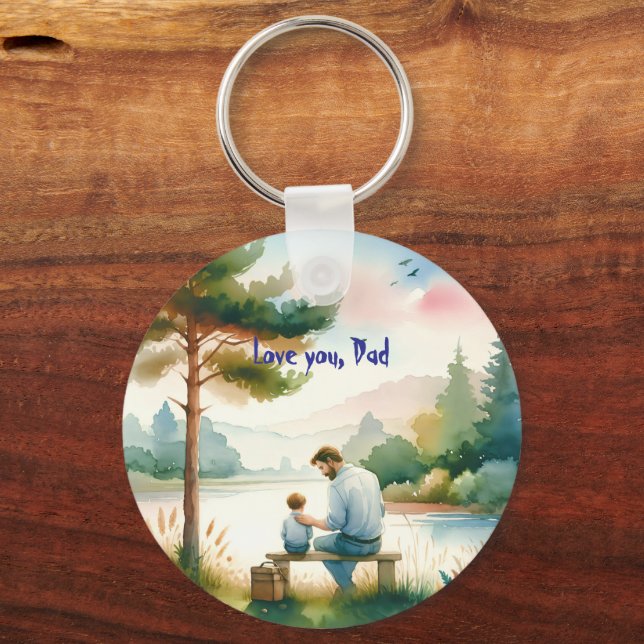 Love you, Dad Key Ring (Front)