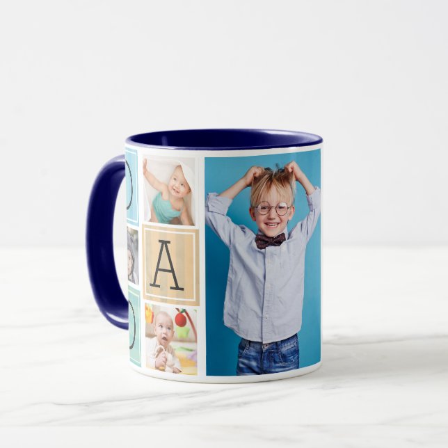 Love You Dad Personalised Photo Collage Mug (Front Left)