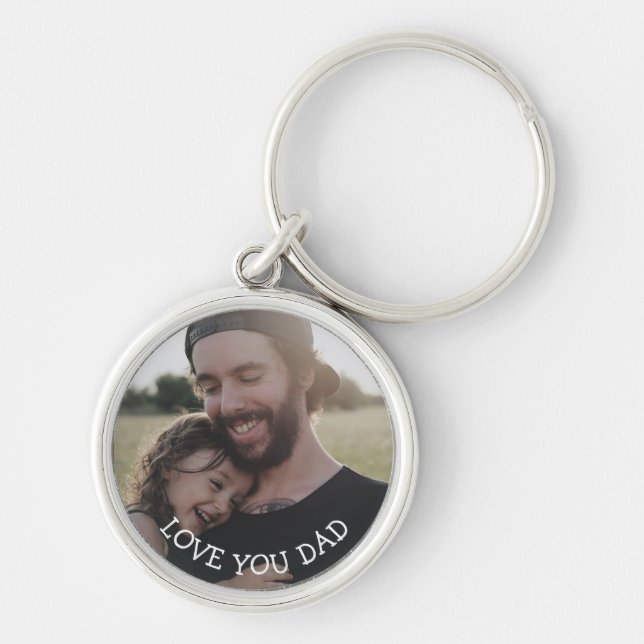 Love you Dad, Personalised Photo Key Chain (Front)