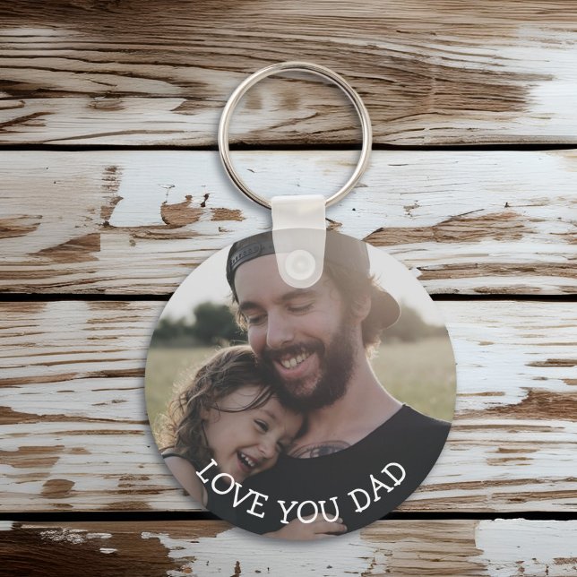 Love you Dad, Personalised Photo Key Chain (Creator Uploaded)