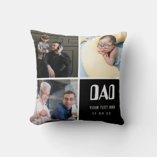 Love You dad   Photo Collage Handwritten Text Cushion