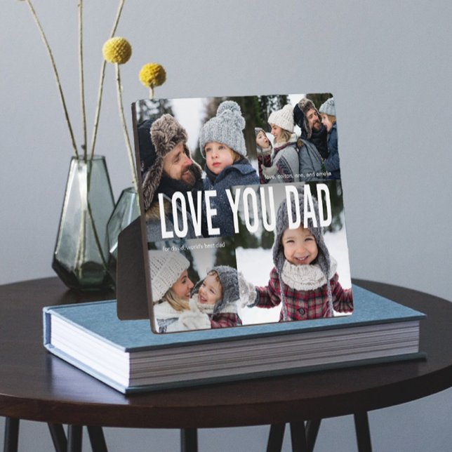 Love You Dad Photo Collage Plaque (Creator Uploaded)