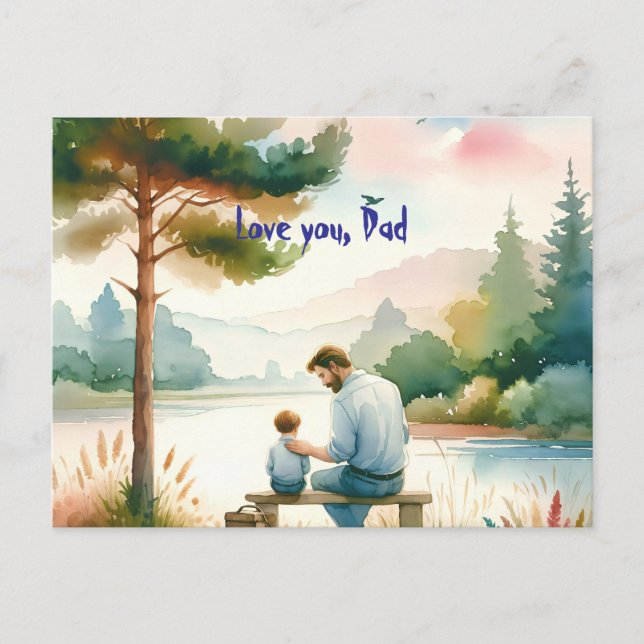Love you, Dad Postcard (Front)