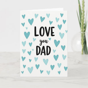 Love You Dad Simple Heart Card