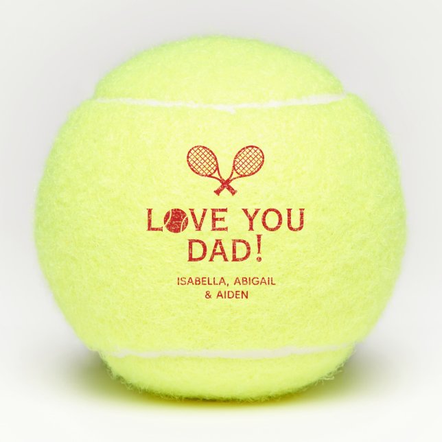 Love You Dad Tennis Balls (Front)