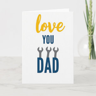 Love You Dad Tools Card