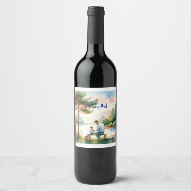Love you, Dad Wine Label (Front)