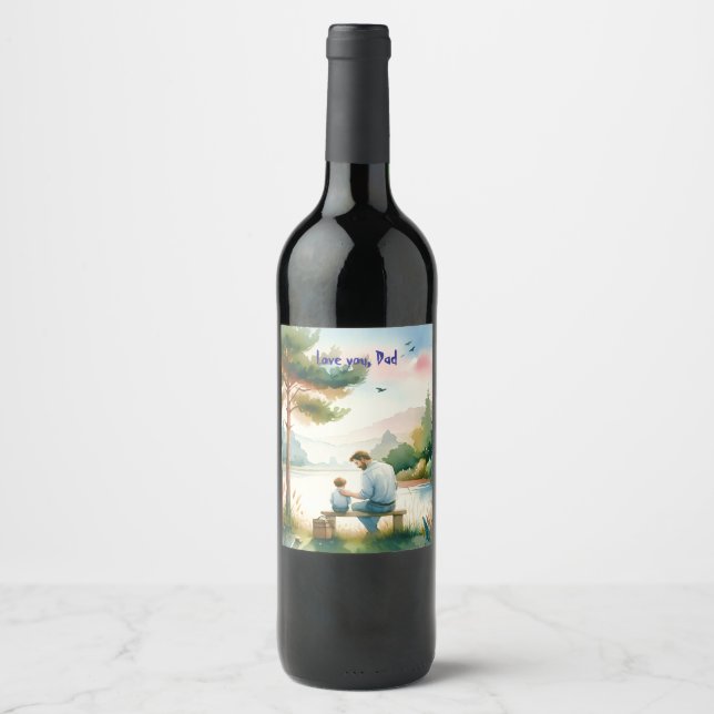 Love you, Dad Wine Label (Front)