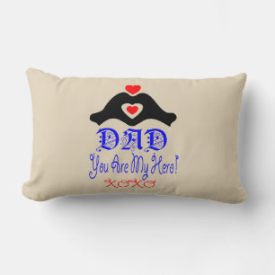 ❤↷Love You Dad, You are My Hero Fabulous Lumbar Cushion