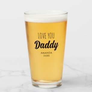  Love You 'Daddy' Custom Photo Collage  Glass