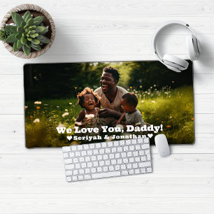 Love You Daddy Personalised Photo Desk Mat