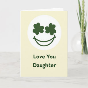 Love You Daughter Shamrock Card