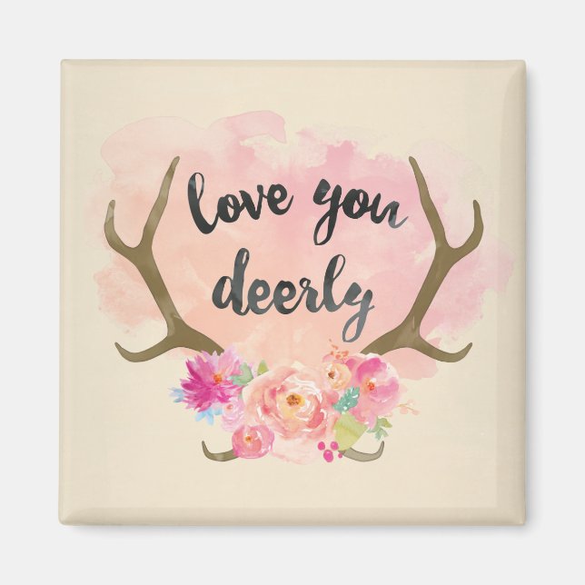Love You Deerly Magnet (Front)
