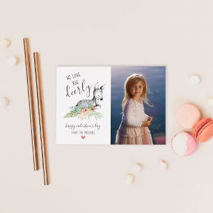 Love You Deerly Photo Valentine Card