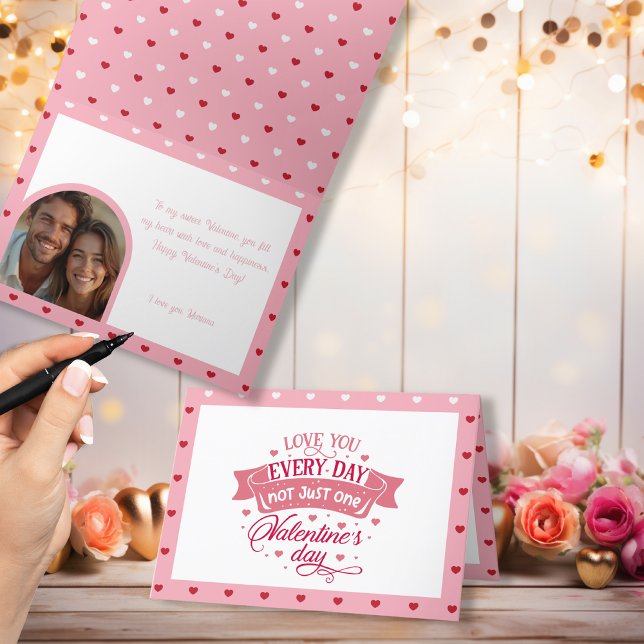 Love you every day not just one day Romantic Holiday Card (Love you every day not just one day Romantic Holiday Card)