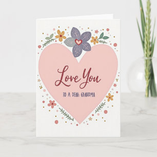 Love You Floral Grandma Day Card
