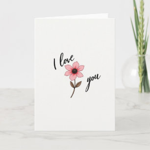 Love You Flower Card