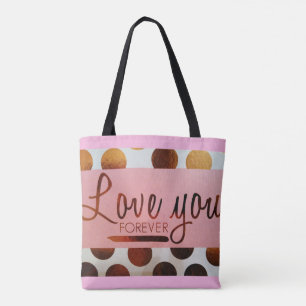 "Love You Forever" All-Over-Print Tote Bag