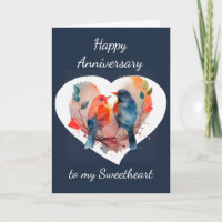 Love You Forever Anniversary Lovebirds 