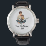 Love You Forever, Dad -  Men's Value  Watch<br><div class="desc">Capture the timeless bond between father and child with this touching design, “Love You Forever, Dad.” This emotional illustration shows a heartfelt moment of a dad lovingly holding his child close — symbolising warmth, safety, and unconditional love. Rendered in a cartoon-realistic style with soft colours and clean lines, this artwork...</div>