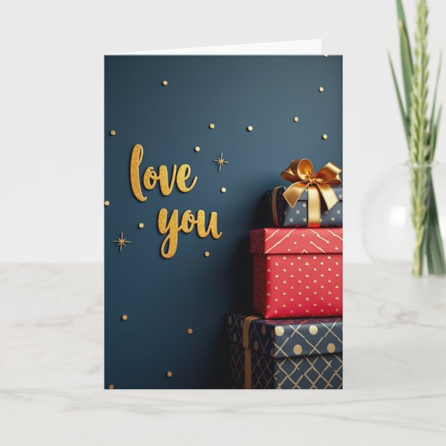 Love You Gift Boxes Card (Front)