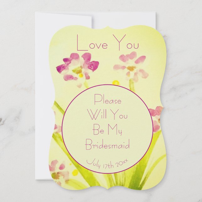 Love You Girlfriend Invitation (Back)