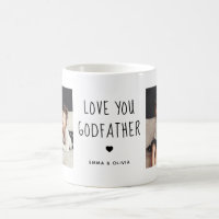 Love You Godfather | Two Photo Handwritten Text