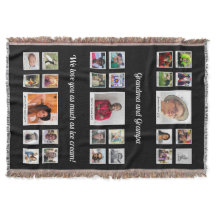 Love You Grandma and Grandpa Family Photo Collage