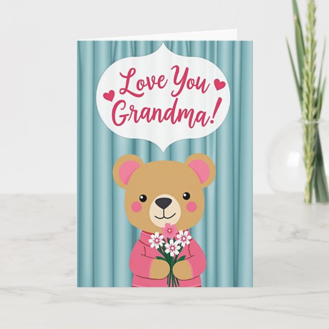 Love You Grandma Bear Card (Front)
